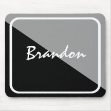 Mousepad personalizado negro y plateado a bajo pre
