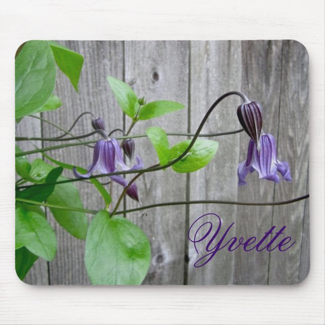 Alfombrilla De Ratón Mousepad personalizado púrpura Clematis Roguchi (Frente)