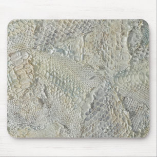 Alfombrilla De Ratón Mousepad, Piel de serpiente de marfil blanco