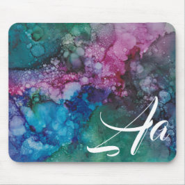 Alfombrilla De Ratón Mousepad "Pinks & Blue Inkblot"