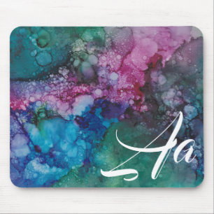 Alfombrilla De Ratón Mousepad "Pinks & Blue Inkblot"