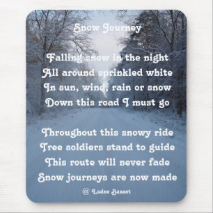 Alfombrilla De Ratón Mousepad Poem Snow Journey Por Ladee Basset