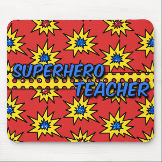 Alfombrilla De Ratón Mousepad, profesor de superhéroe Purpurina rojo