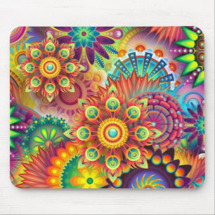 Alfombrilla De Ratón Mousepad Psicodélico Personalizado, Tye
