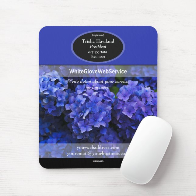 Alfombrilla De Ratón Mousepad Purple Hydrangea promocional - HAMbyWG (Con ratón)