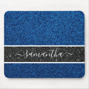 Alfombrilla De Ratón Mousepad, Purpurina azul