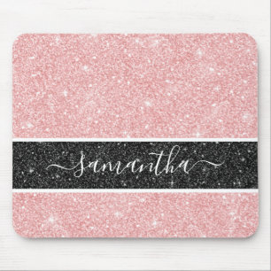 Alfombrilla De Ratón Mousepad, Purpurina rosado Girly
