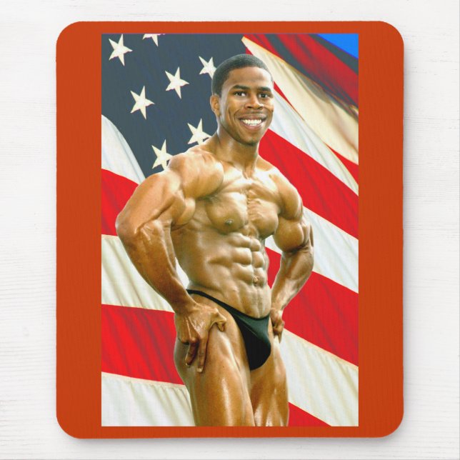 Alfombrilla De Ratón Mousepad, QFLAG, frontera roja (Frente)