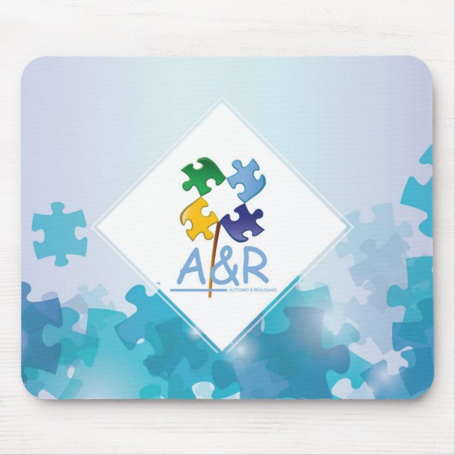 Alfombrilla De Ratón Mousepad Quebra Cabeça Azul (Frente)