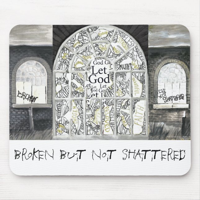 Alfombrilla De Ratón Mousepad QUEBRADO PERO NO ROTO (Frente)