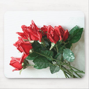 Alfombrilla De Ratón Mousepad Red Rose Bouquet