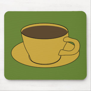 Alfombrilla De Ratón Mousepad retro de la taza de café
