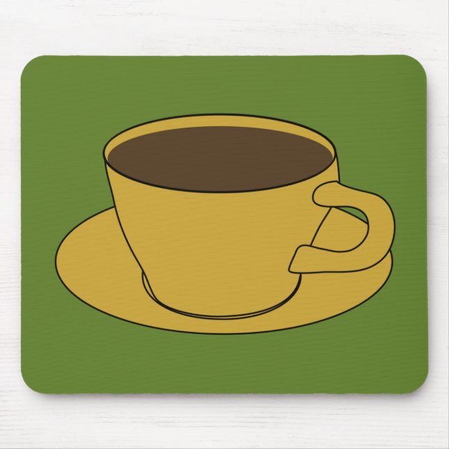 Alfombrilla De Ratón Mousepad retro de la taza de café (Frente)