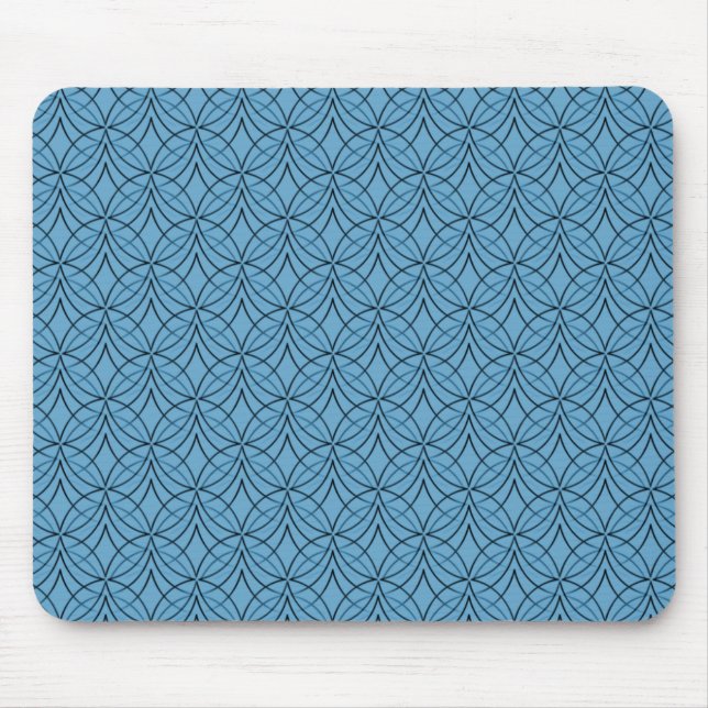 Alfombrilla De Ratón Mousepad retro de metro azul claro (Frente)