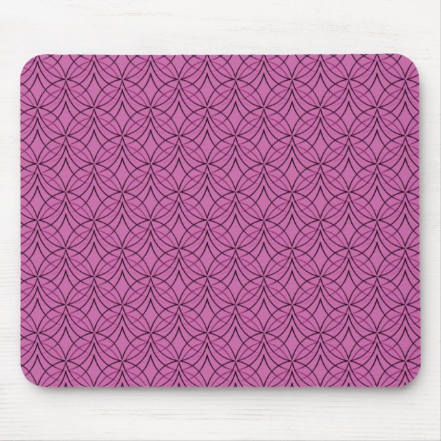 Alfombrilla De Ratón Mousepad retro de metro rosa (Frente)