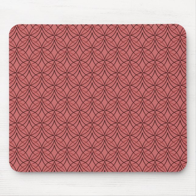 Alfombrilla De Ratón Mousepad retro del Metro rojo suave (Frente)