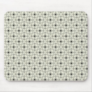 Alfombrilla De Ratón Mousepad retro Glam, negro y marfil