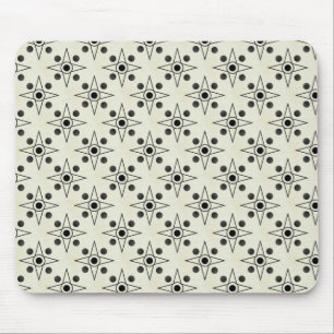 Alfombrilla De Ratón Mousepad retro-métrico, negro e marfil