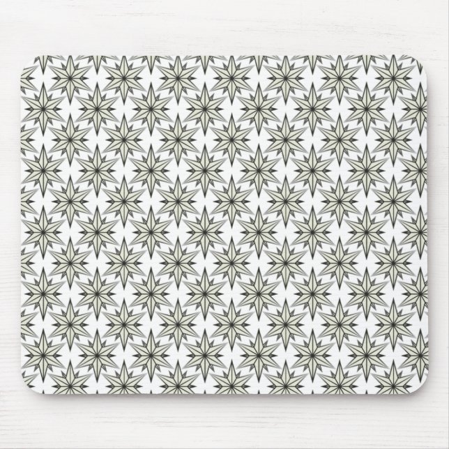 Alfombrilla De Ratón Mousepad retro Starlight, negro y blanco (Frente)