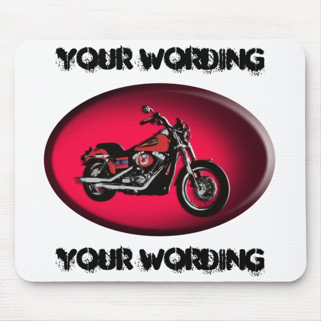 Alfombrilla De Ratón Mousepad rojo de la bici del camino de la (Frente)