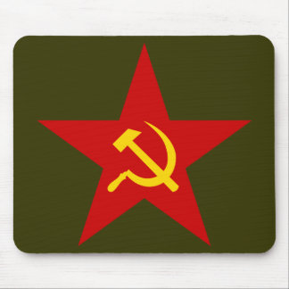 Alfombrilla De Ratón Mousepad rojo de la estrella (martillo y hoz)