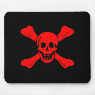 Alfombrilla De Ratón Mousepad rojo del cráneo de Richard Worley