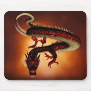 Alfombrilla De Ratón Mousepad rojo del dragón