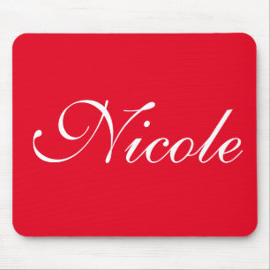 Alfombrilla De Ratón Mousepad rojo, nombre personalizado
