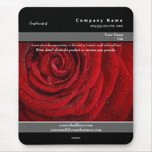 Alfombrilla De Ratón Mousepad Rojo Rosa Promocional. Tema - HAMbyWG