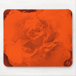 Alfombrilla De Ratón Mousepad Rosa Bloomed Naranja cálido