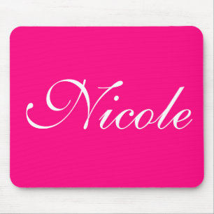 Alfombrilla De Ratón Mousepad rosa brillante, nombre personalizado