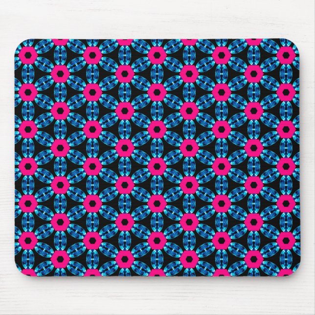Alfombrilla De Ratón Mousepad rosa caliente y azul suizo (Frente)
