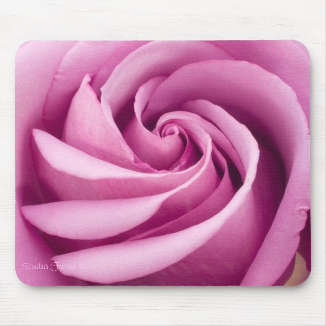 Alfombrilla De Ratón Mousepad rosa de rosa perfectamente doblado (Frente)