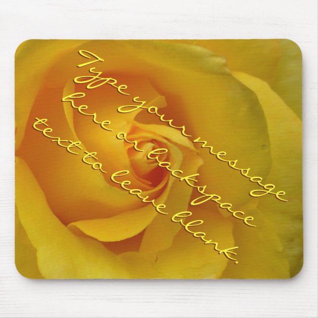 Alfombrilla De Ratón Mousepad Rosa personalizado amarillo rosa (Frente)