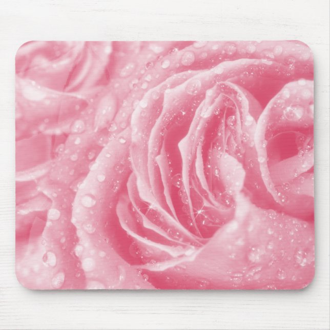 Alfombrilla De Ratón Mousepad rosa rosa espumoso (Frente)