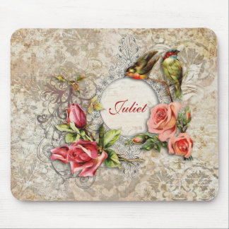 Alfombrilla De Ratón Mousepad Rosa Vintage Damask