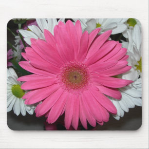 Alfombrilla De Ratón Mousepad rosado de la margarita