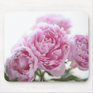 Alfombrilla De Ratón mousepad rosado de los peonies