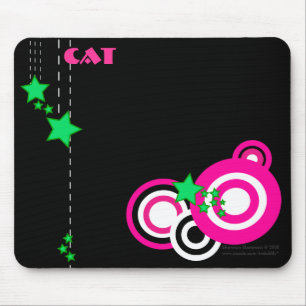 Alfombrilla De Ratón Mousepad rosado y verde Personalizar-Retro