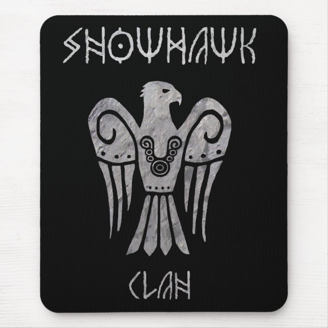 Alfombrilla De Ratón Mousepad rúnico deslustrado guerra de Snowhawk (Frente)