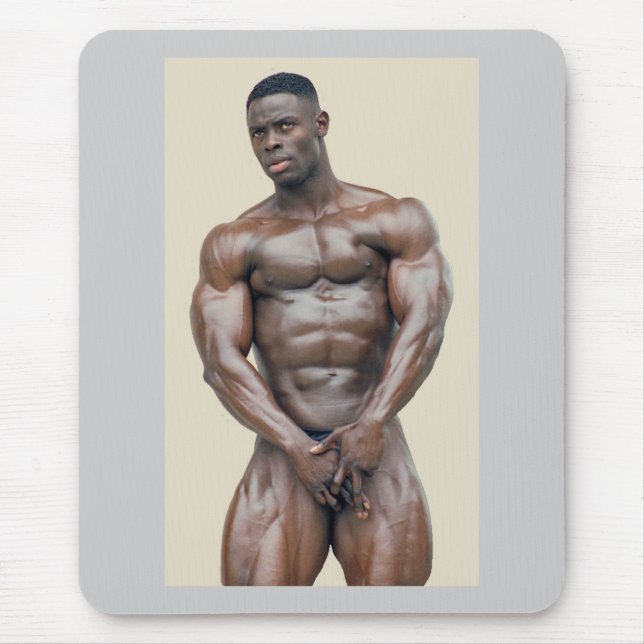Alfombrilla De Ratón Mousepad, Sam Addo, bodybuilder S39B (Frente)