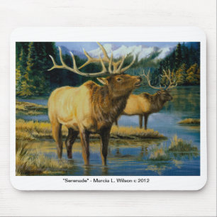 Alfombrilla De Ratón Mousepad - serenata de los alces de Bull
