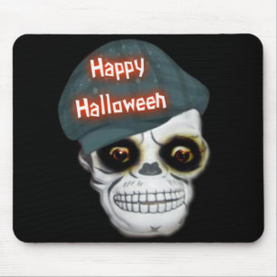 Alfombrilla De Ratón Mousepad Skeleton Head Feliz Halloween