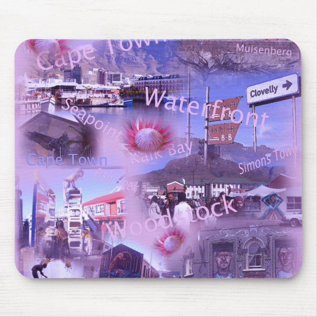Alfombrilla De Ratón Mousepad sobre Ciudad del Cabo (Frente)
