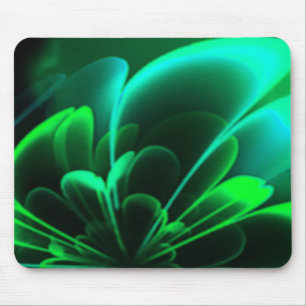 Alfombrilla De Ratón Mousepad Stylized medio verde de la flor