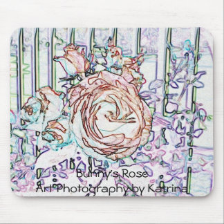 Alfombrilla De Ratón Mousepad subió del conejito