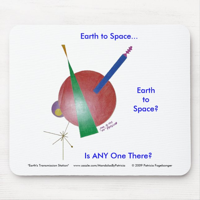 Alfombrilla De Ratón Mousepad, "Teléfono de alta tecnología para Dios" (Frente)