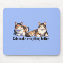 Mousepad Tema Del Gato Con Color Adorable
