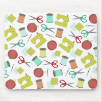 Mousepad temático de costura retro