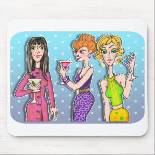 Alfombrilla De Ratón Mousepad - Tres Divas Martini
